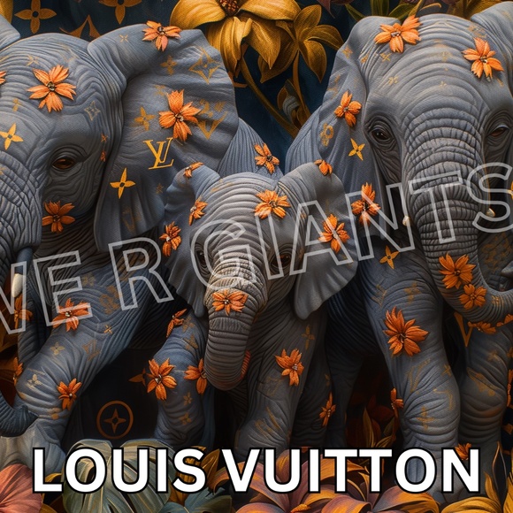 Stunning Elephant Louis Vuitton Wall Art 17x11 Print Wall Decor Vuitton Art - Picture 2 of 2